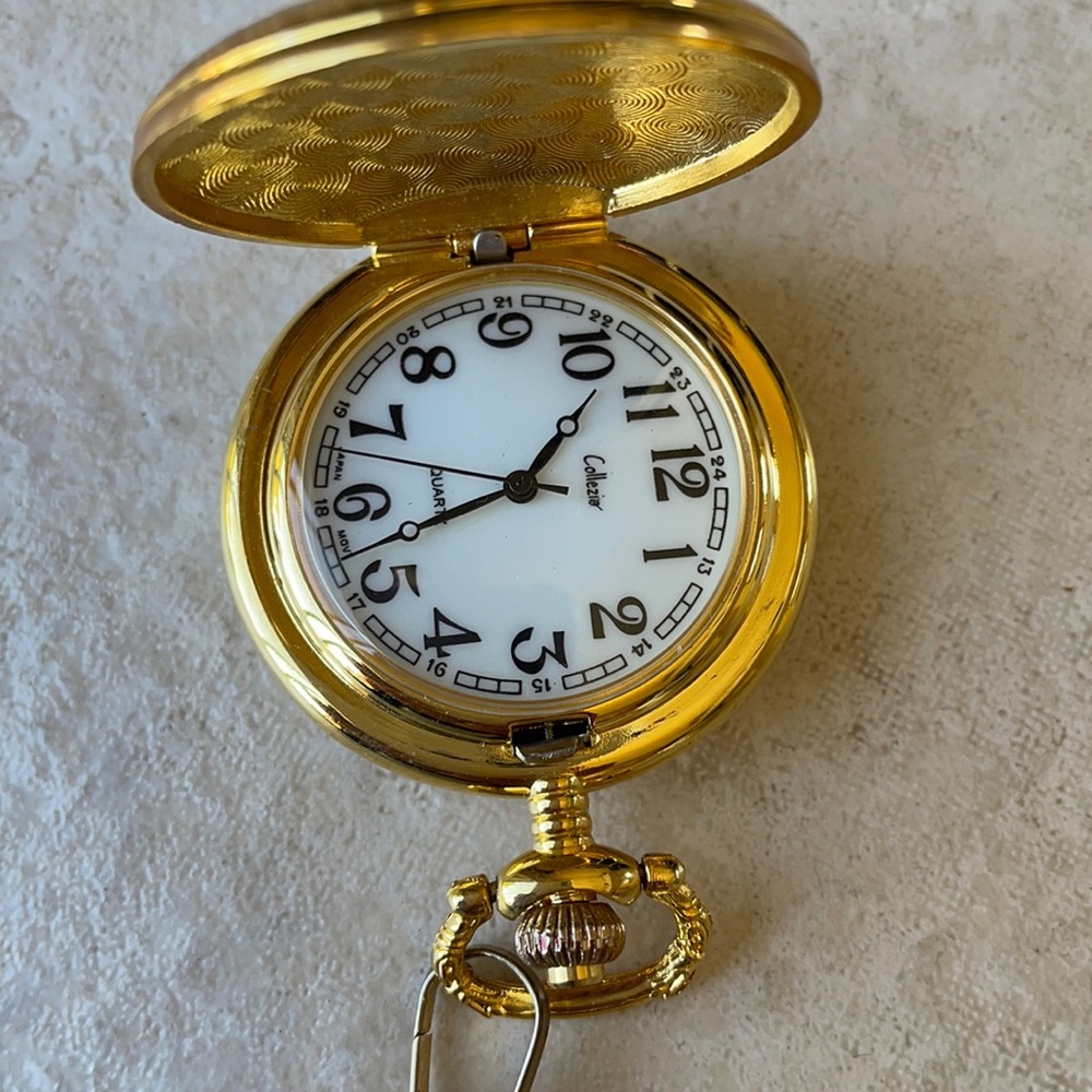 Collezio mini pocket Watch battery gold tone